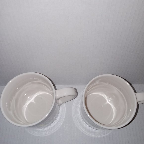 NEW Letter "H" Coffee Mugs Monogram mugs with Gold letter Set of 2 - Picture 2 of 5